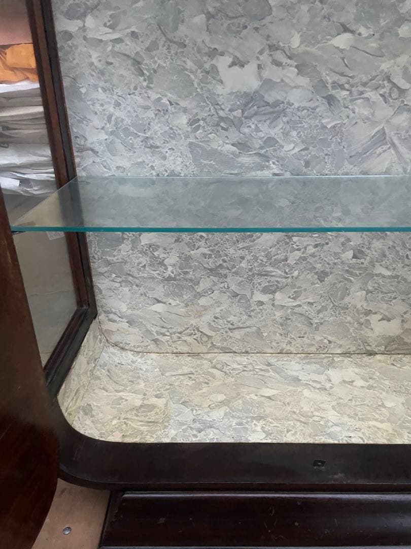 Kグラスキャビネット　マホガニー　キャビネット　キュリオケース