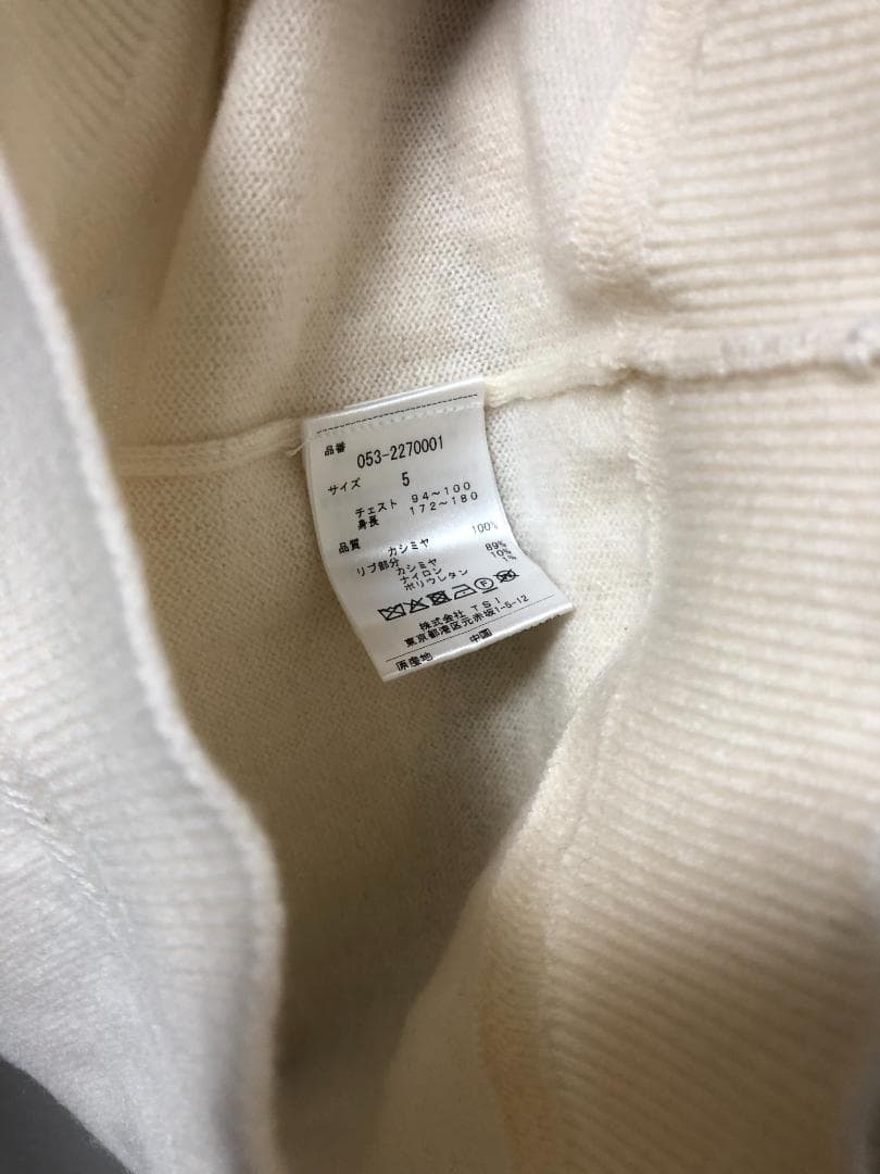 完売 未使用タグ付き パーリーゲイツ セーター カシミヤ 5 L オフホワイト