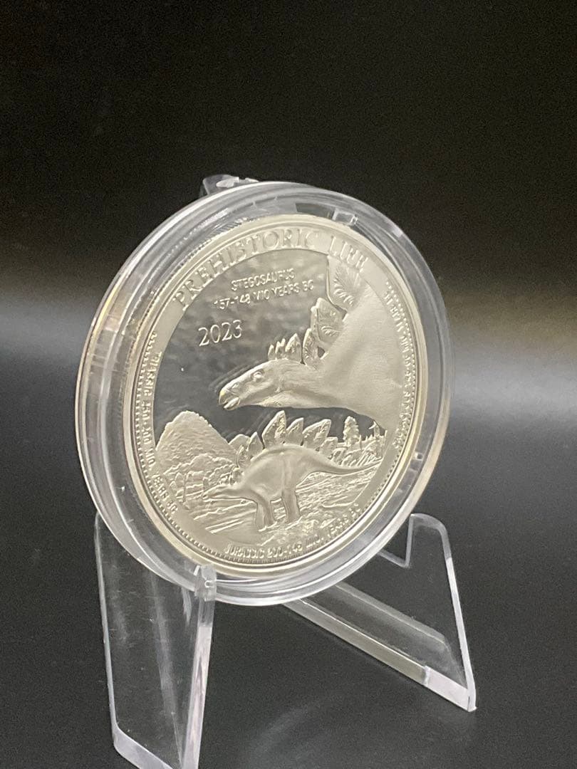 2023年 PREHISTORIC LIFE ステゴサウルス　1オンス銀貨