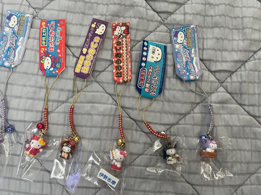 【値下げ】 近畿地方ご当地ハローキティストラップ 9個セット