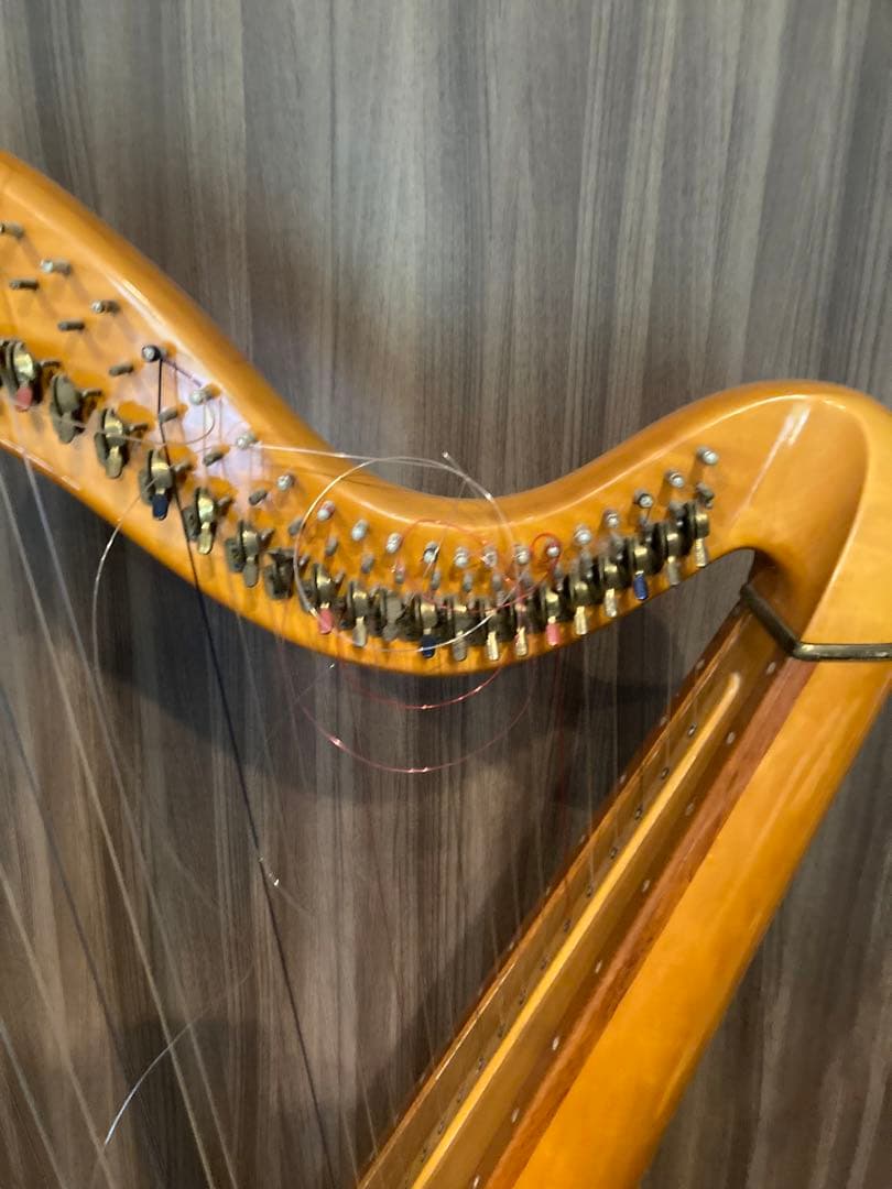 アイリッシュハープ　AOYAMA HARP 　飴色　チューニングトレーナー