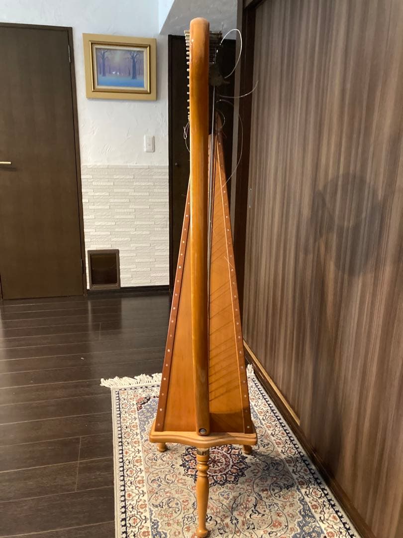 アイリッシュハープ　AOYAMA HARP 　飴色　チューニングトレーナー