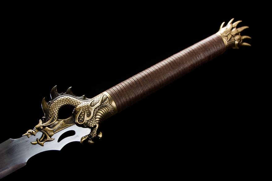 蒼龍剣-高性能マンガン鋼 古兵器 武具　刀装具　日本刀　模造刀 居合刀 長尺