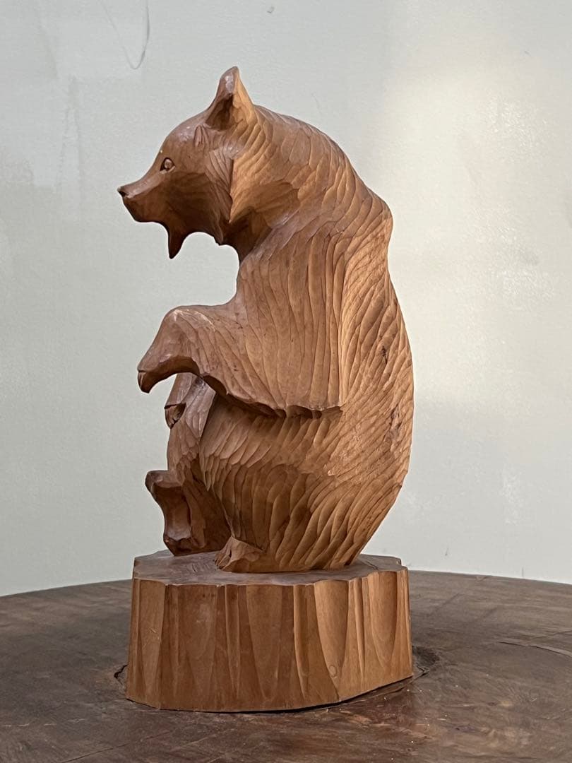 70'sロシア民藝　木彫り熊／ヴィンテージ木彫熊 郷土玩具 農民美術 アイヌ民芸