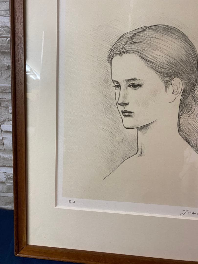 レア　舟越保武「D嬢」リトグラフ E.A 直筆サイン 美人画