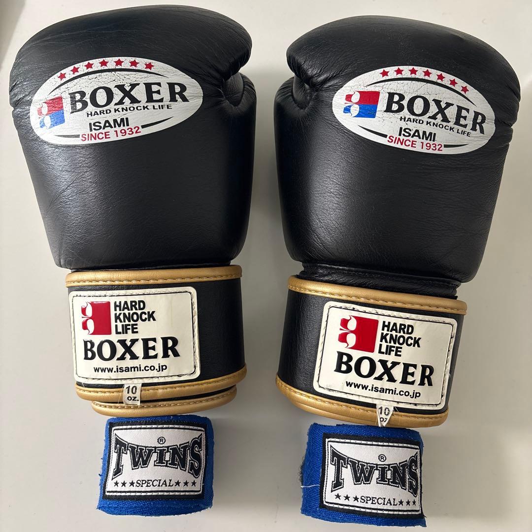 ISAMI BOXER ボクシンググローブ 10oz & バンテージ