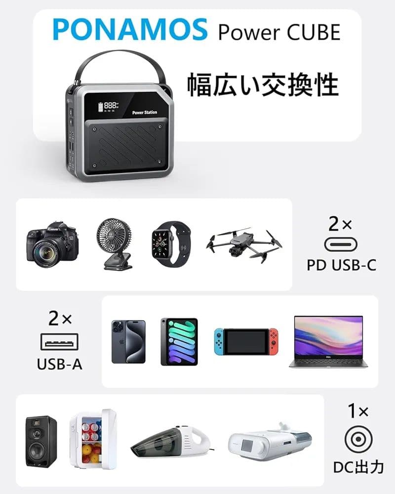 ポータブル電源 小型 ポタ電 大容量 60000mAh