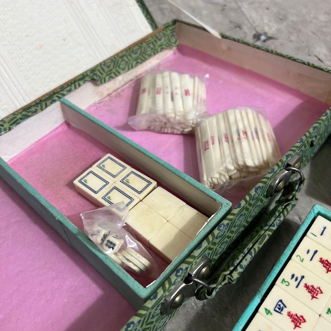 中国 高級 麻雀牌 中国美術 背竹牌 骨牌 天然素材