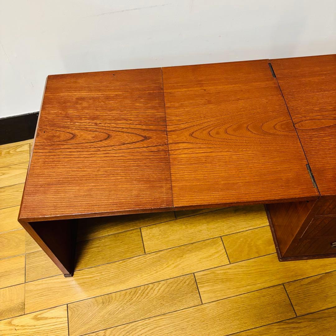 折り畳み式 文机 和机　引出し 3段　昭和レトロ　ビンテージ　送料込み