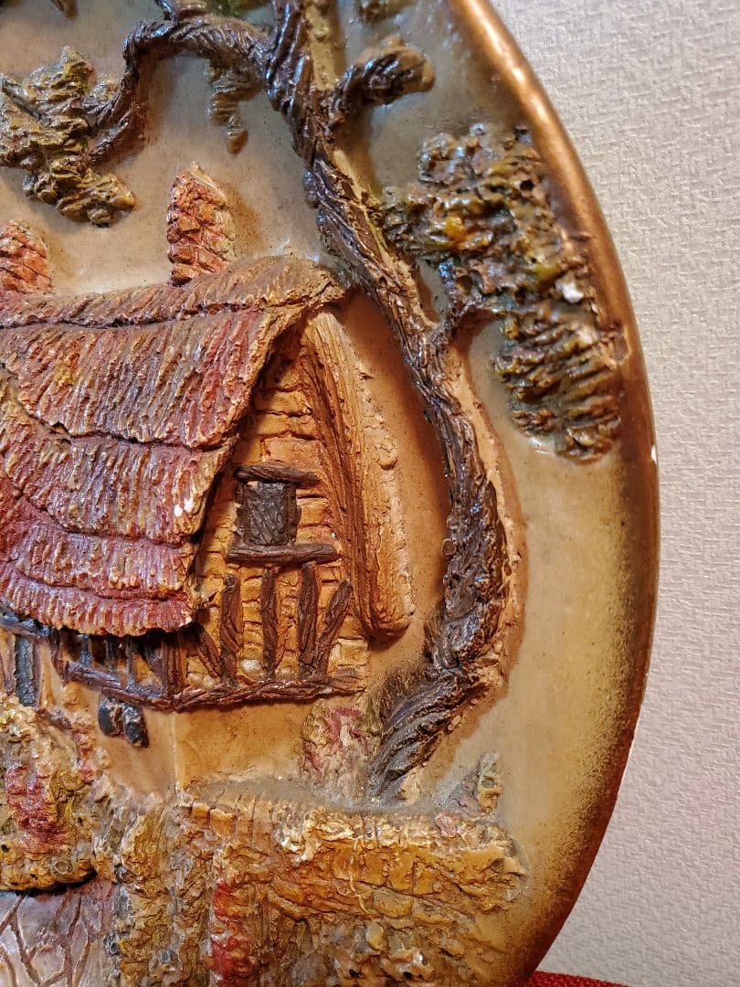 英国　アンティーク　壁掛け　陶器