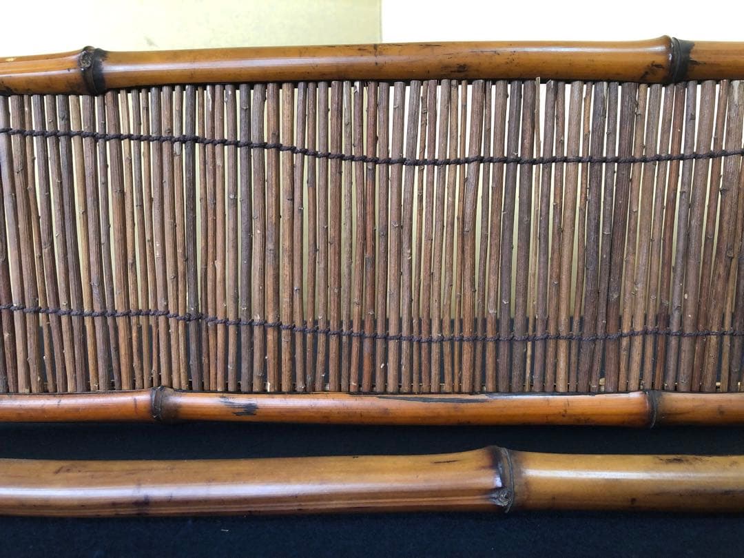 割引❗️《R》茶道具 煎茶 煤竹結界 衝立 炉屏 竹峰作　 1f