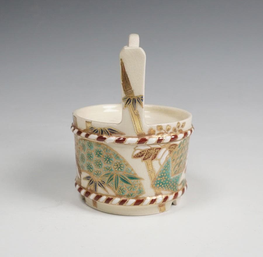 平安巌 桐竹絵茶器