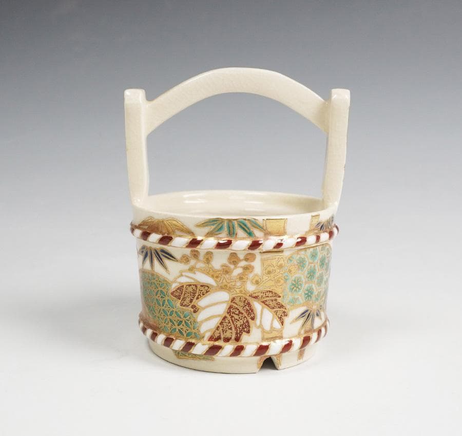 平安巌 桐竹絵茶器