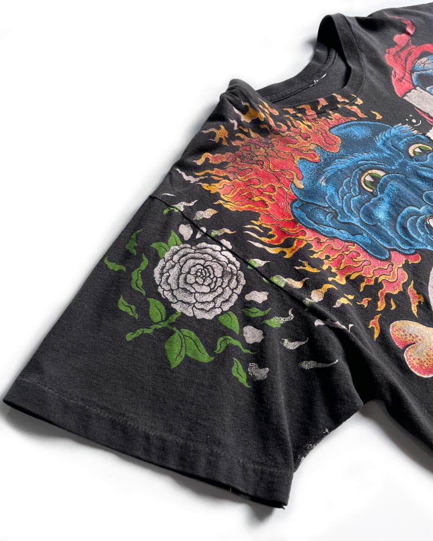 90's \" OZZY OSBORNE \" タトゥー総柄 バンド Tシャツ