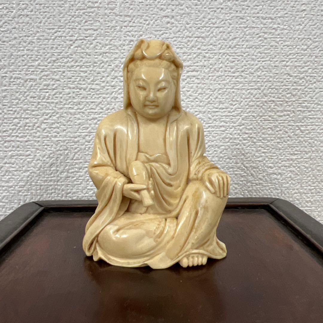 古美術　彫刻　観音様/H--0077