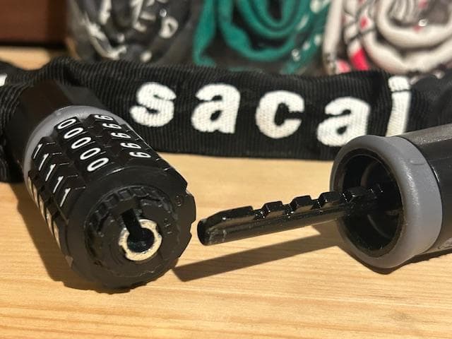 ♪送料無料★sacai★希少★自転車ロックチェーン★新品★22-0336S★黒♪
