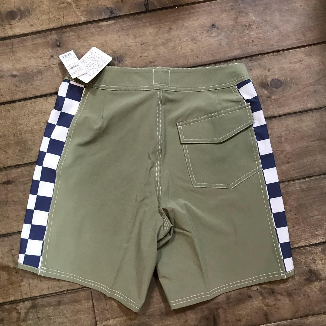 Quicsilver クイックシルバーオリーブグリーンチェック柄 ボードショーツ