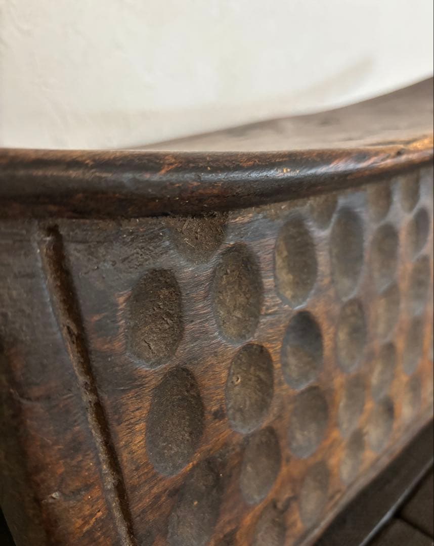 m*M様 西洋民藝グランピエ　ガーナ木彫スツール　アフリカンプリミティブアート