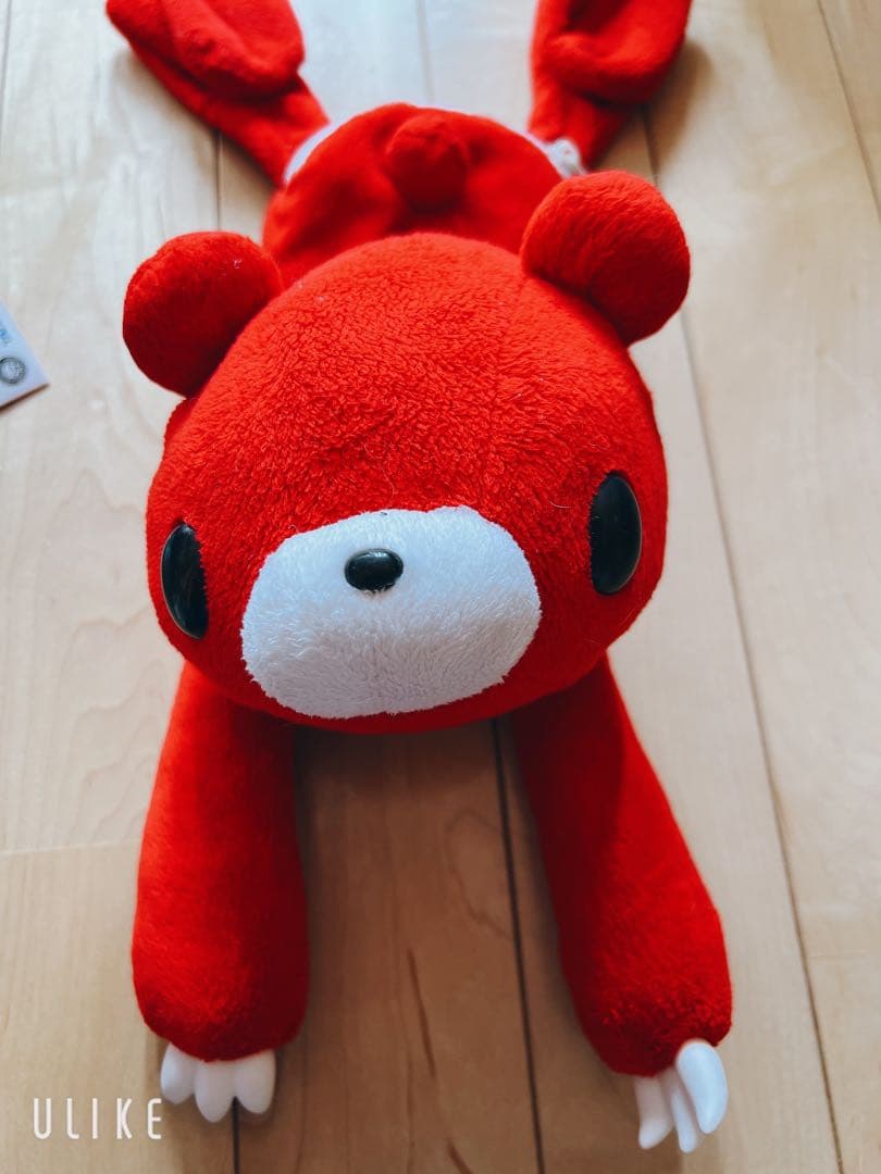 赤いグルーミーキャラクターぬいぐるみポーチ