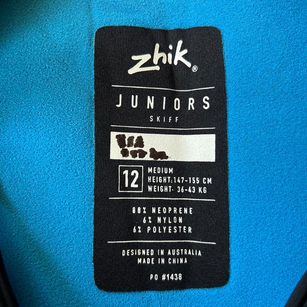 Zhik ノースリーブウェットスーツ 黒　ジュニア12