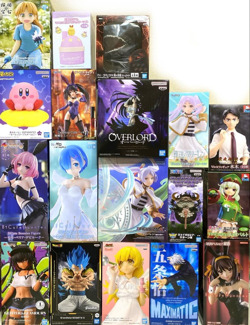 フィギュア等22個セット／フリーレンゴジータアルベド狂三ワンピ五条悟ハルヒレム