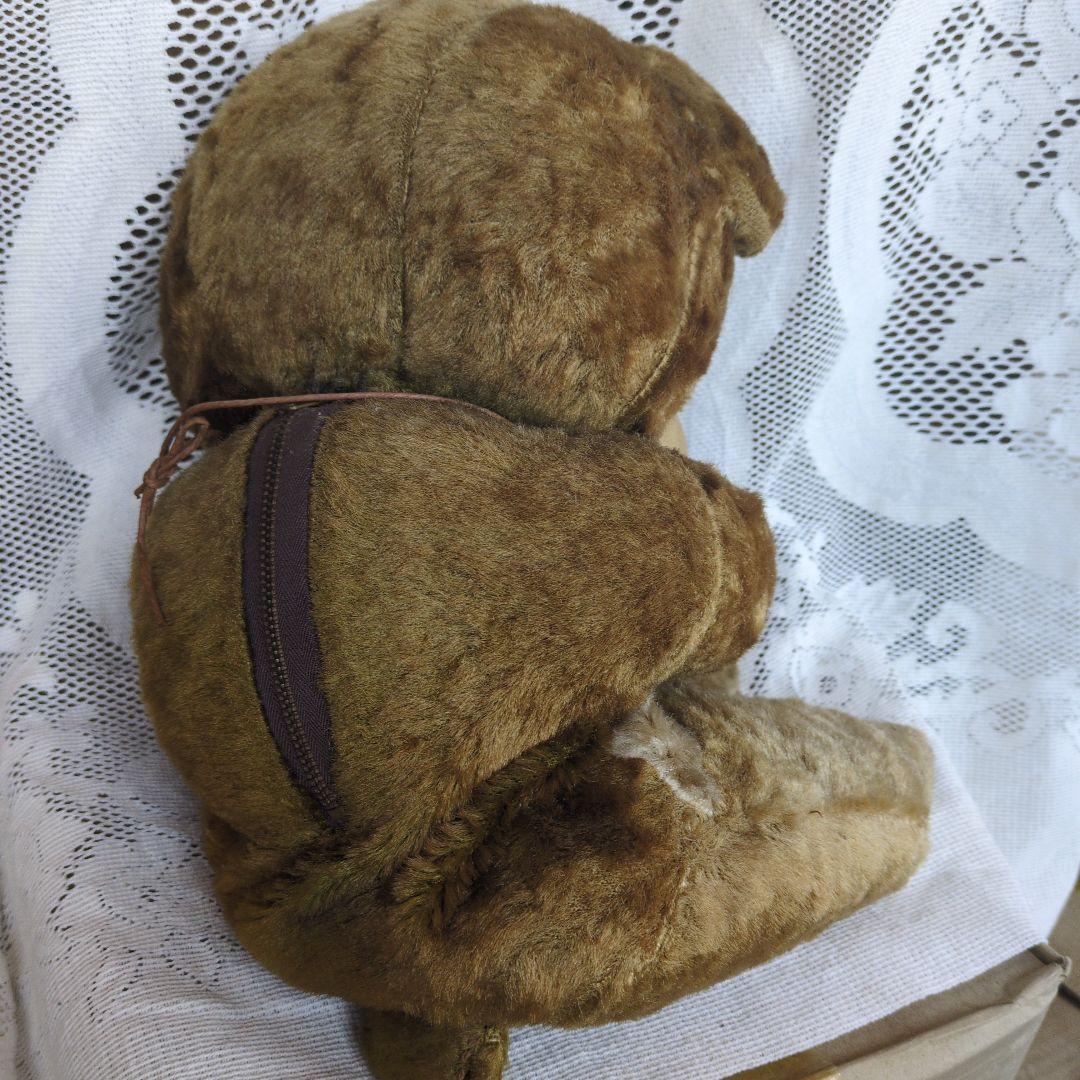 アンティーク　茶色のクマのぬいぐるみ　テディベア　昭和レトロ雑貨