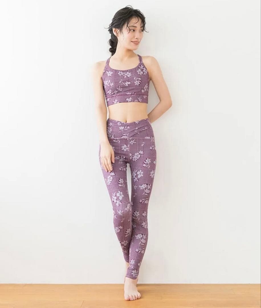 SUKALA チェッククロスレギンス チェックビスチェ Sサイズ 上下セット