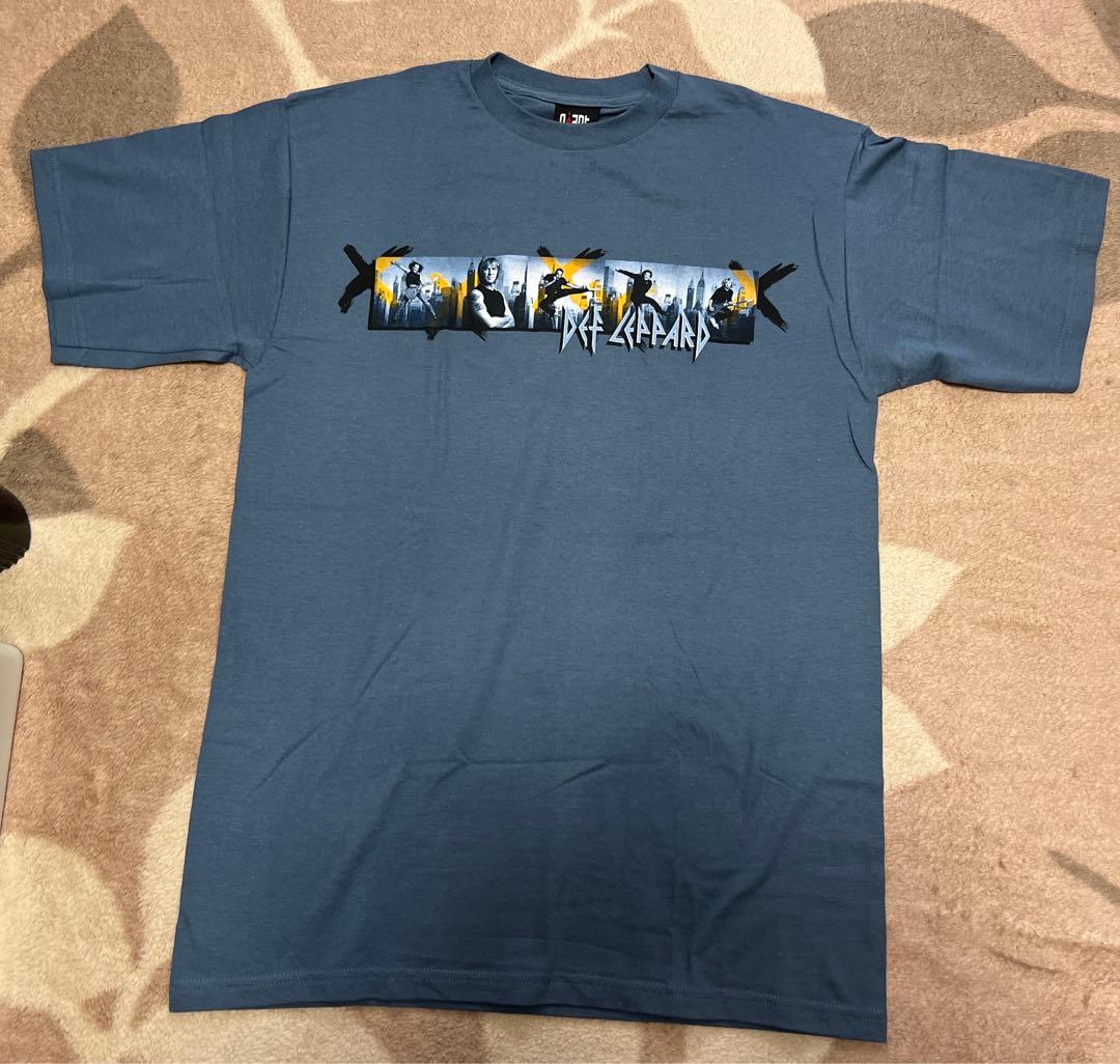 Def Leppard デフ・レパード　2002年　来日時　XツアーTシャツ　青