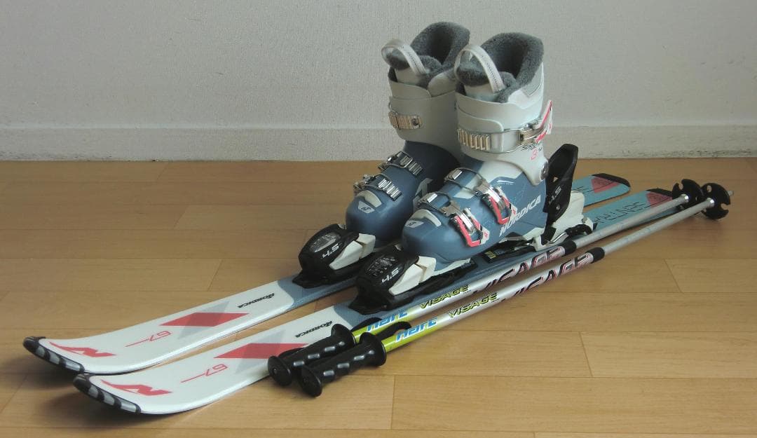 ■■送料無料■NORDICA■子供用スキーセット■板100靴20.5■WAX済■