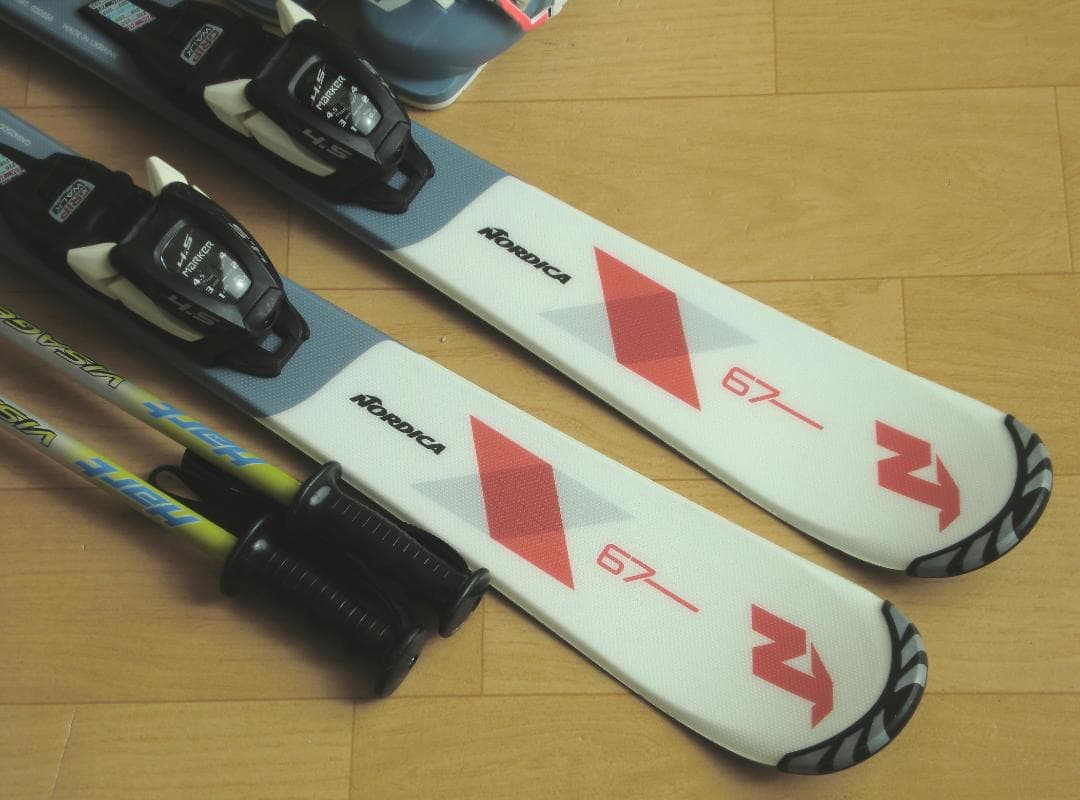 ■■送料無料■NORDICA■子供用スキーセット■板100靴20.5■WAX済■