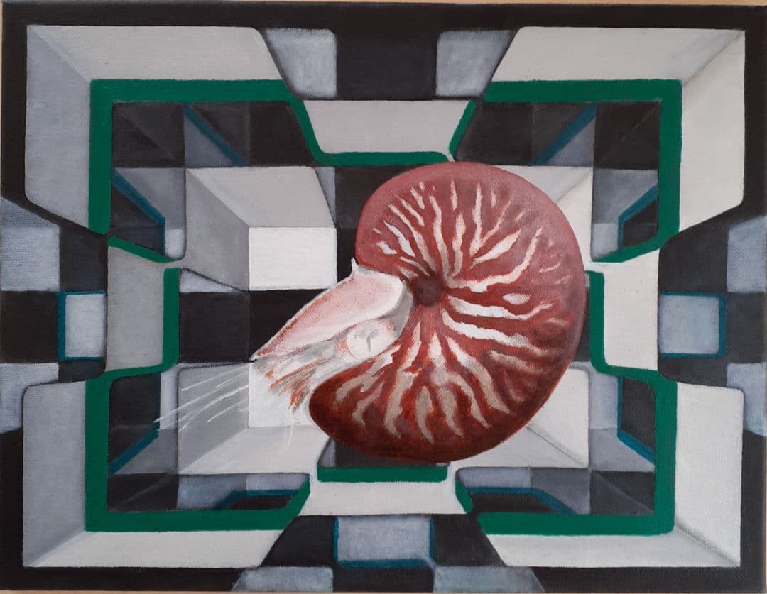 油絵　「オームガイ」サイズ:F6