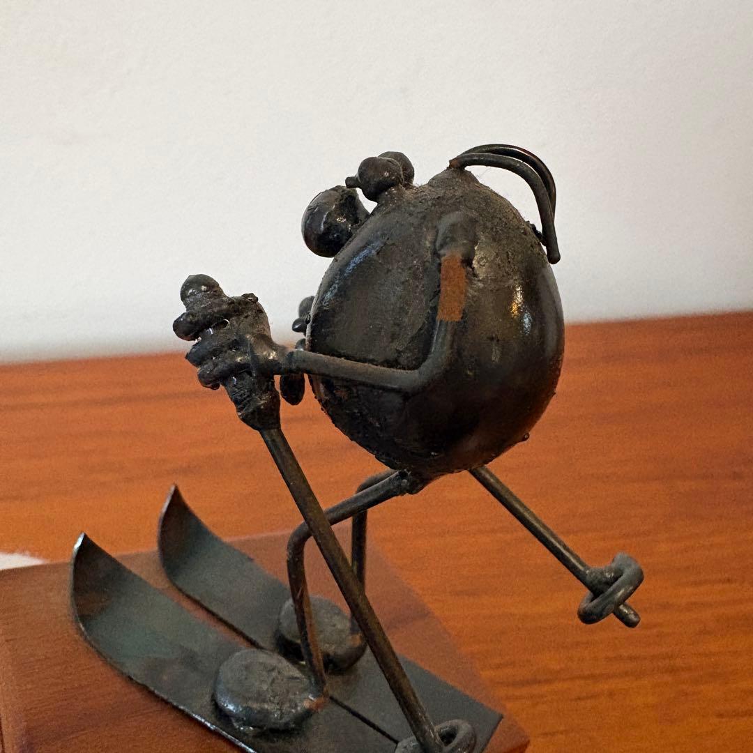 ヴィンテージ　アメリカ　作家物　置物　アイアン