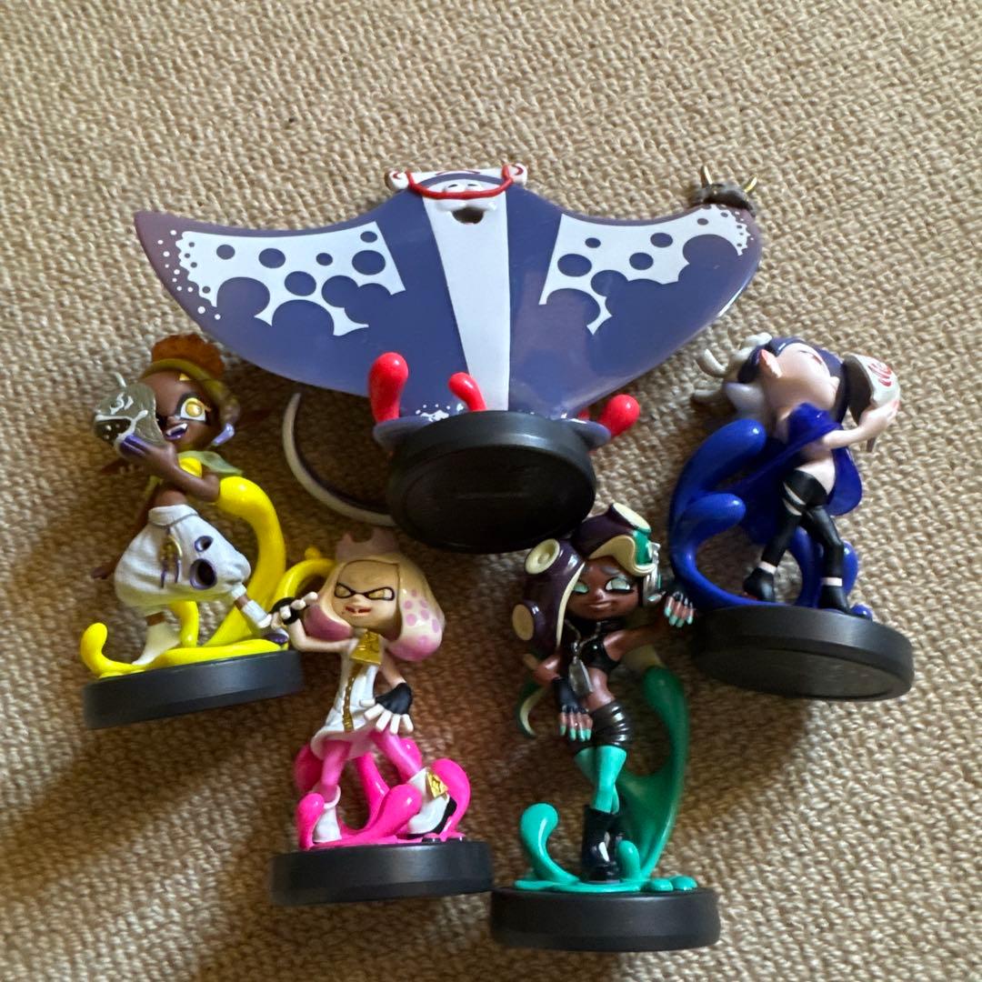 スプラトゥーン3対応　amiibo5体　イイダ　ヒメ　フウカ　ウツホ　マンタロウ