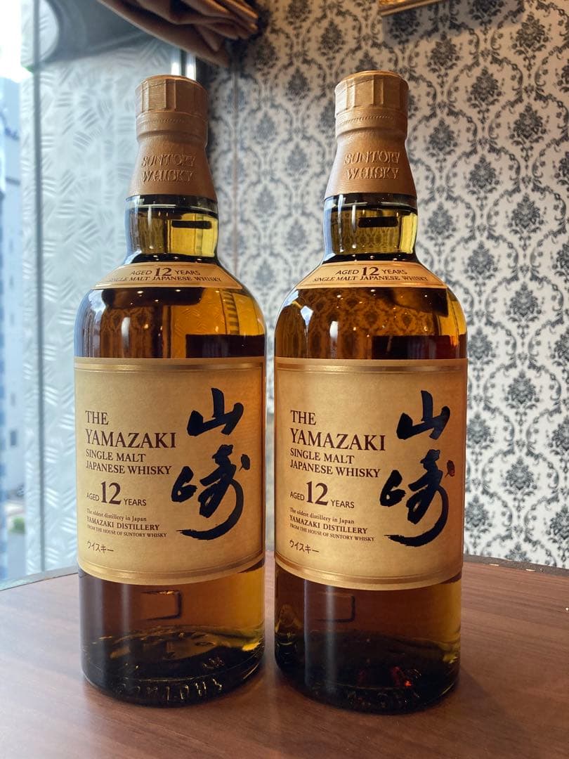 サントリー山崎12年 2本セット 新品未開封 正規品 裏面山崎シール有り