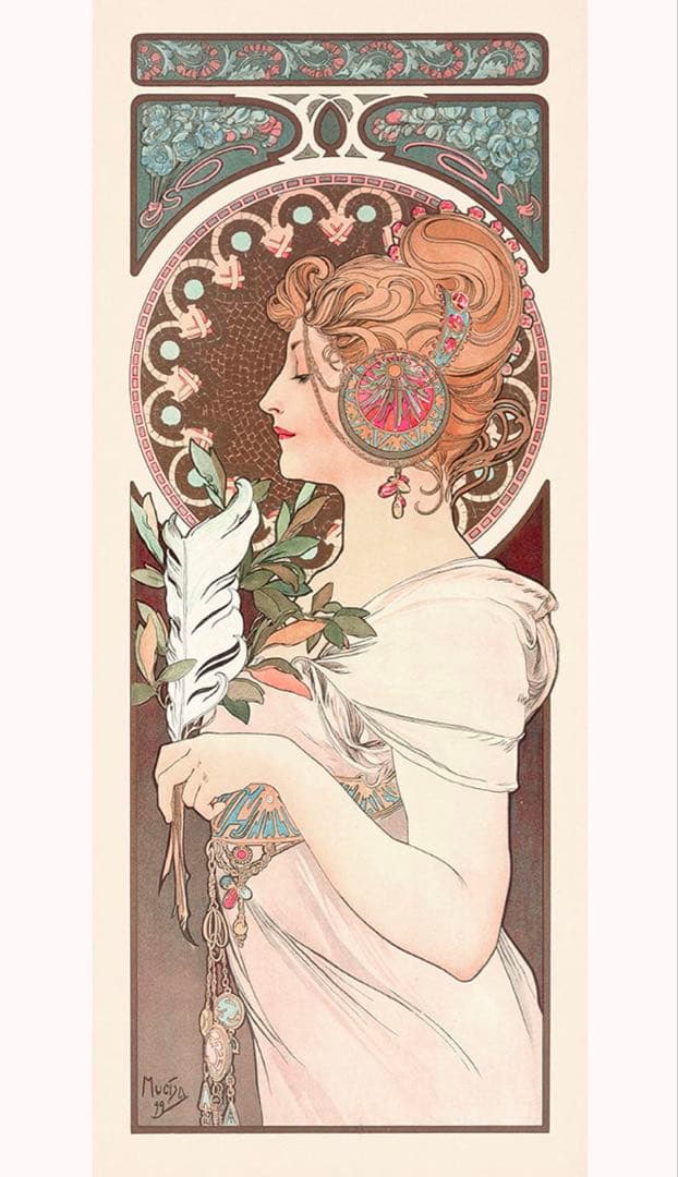 Alphonse Mucha アート作品 2点セット