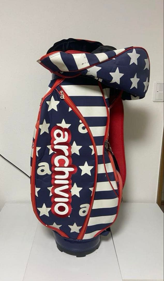 ARCHIVIO アルチビオゴルフ キャディーバッグ 星条旗 トリコロール