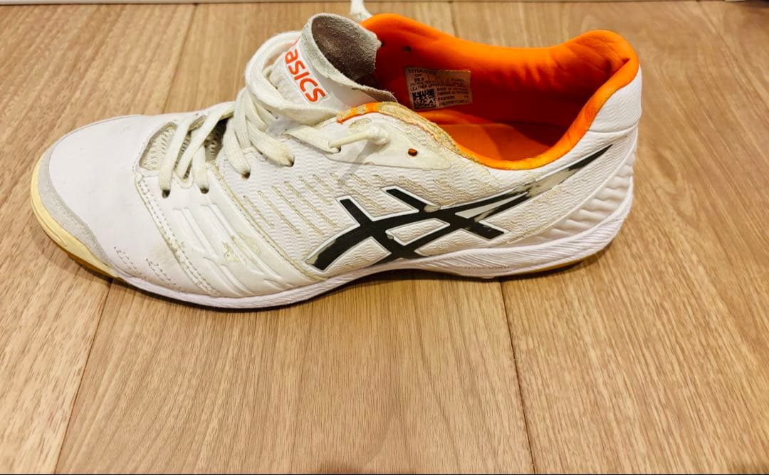 アシックス デスタッキ FF 2(25.5㎝　ホワイト×オレンジ)