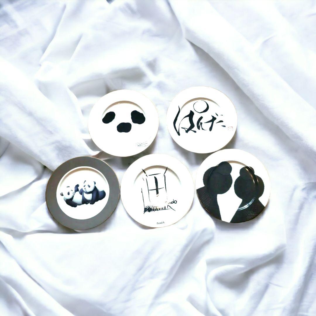 パンダ　レア物　著名人による飾り皿セット　非売品　安藤忠雄　双雲　三宅一生