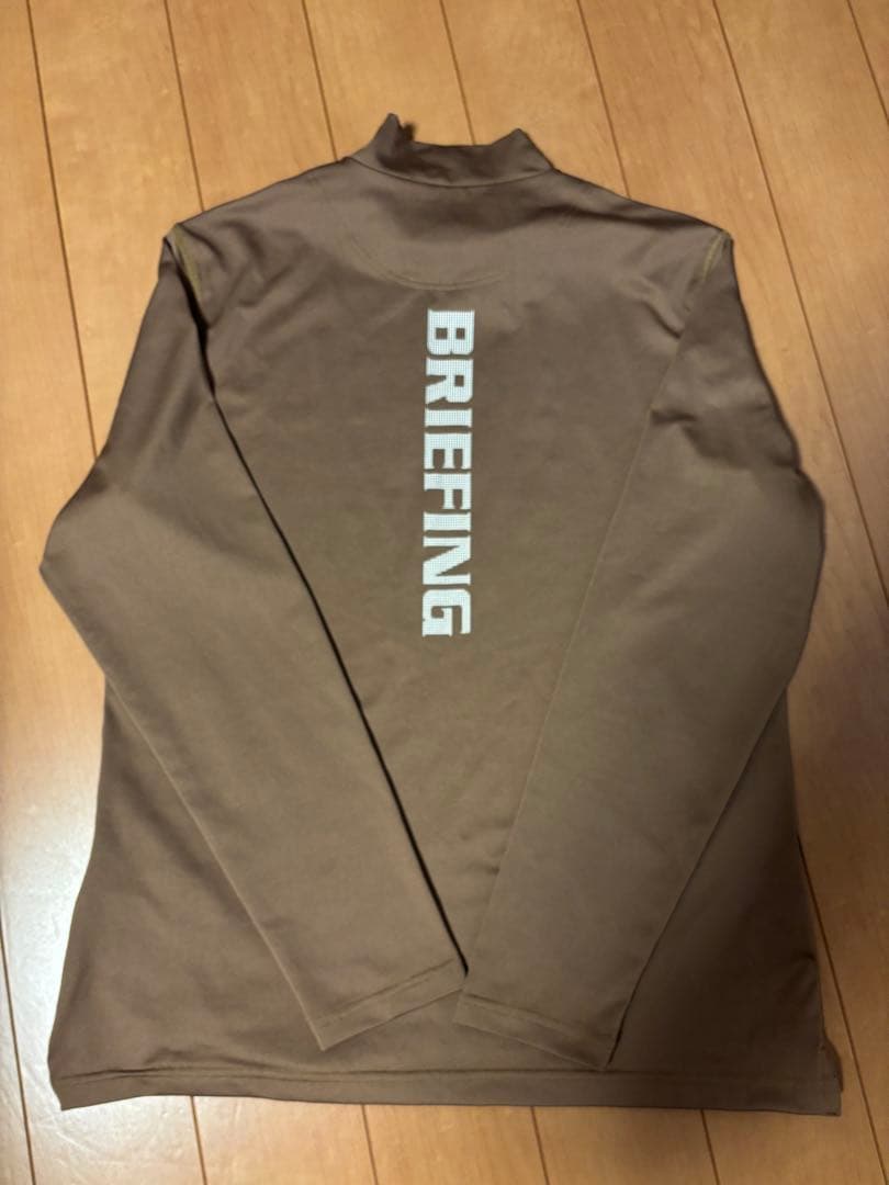 BRIEFING 長袖タートルネックシャツ M ブラウン