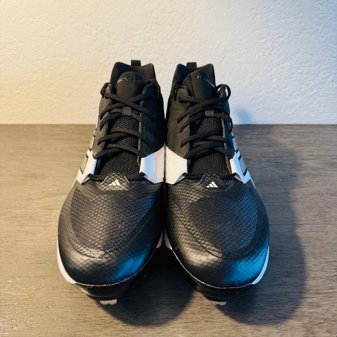 アディダス　アディゼロ　インパクト　野球スパイク　黒　白　34.5㎝
