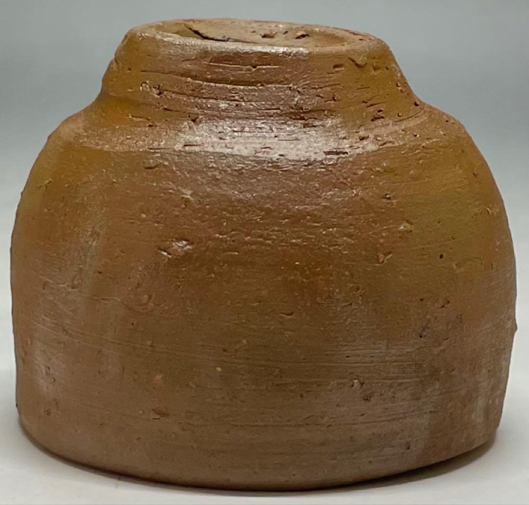 人間国宝　藤原啓　備前酒杯　ぐい呑　共箱　栞　Z23