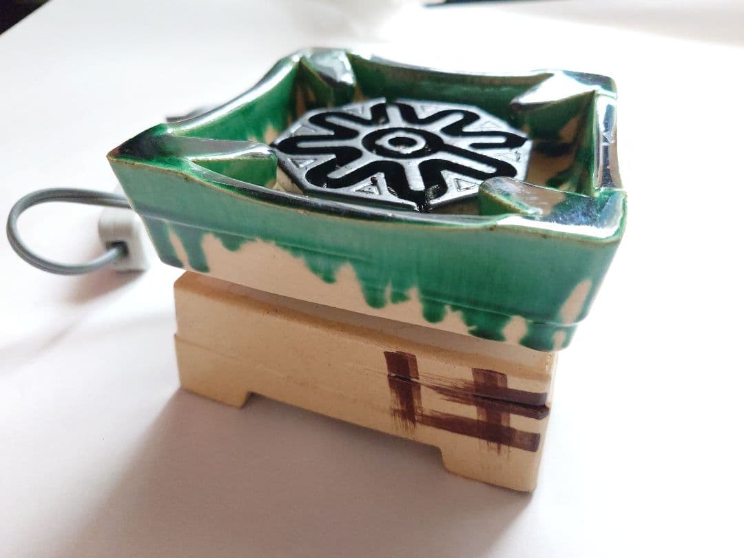 【動作確認済】江戸火鉢 野々田商店 陶器製 電気式火鉢 元箱付き