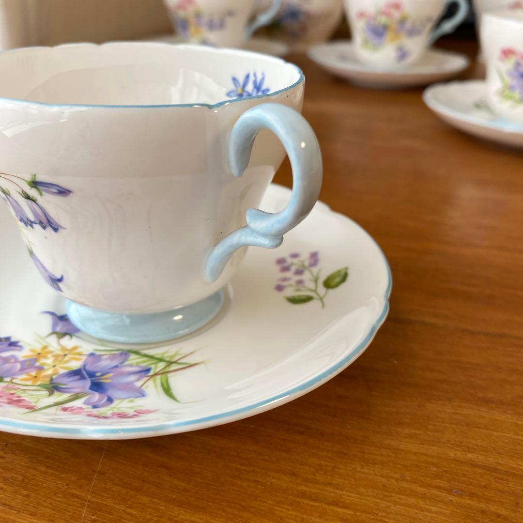 シェリー　ワイルドフラワー　色とりどりの野花が可愛い　コーヒーセット　デミタス