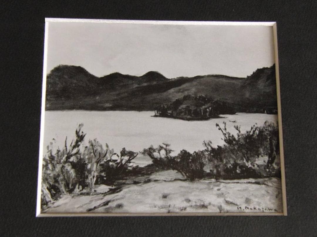 中沢弘光、「赤城湖畔」、希少な画集の額装画