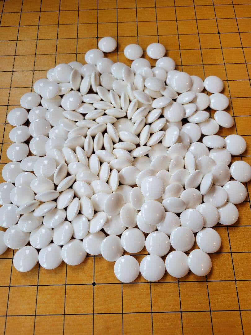 高級碁盤(1枚板)と那智黒蛤碁石セット