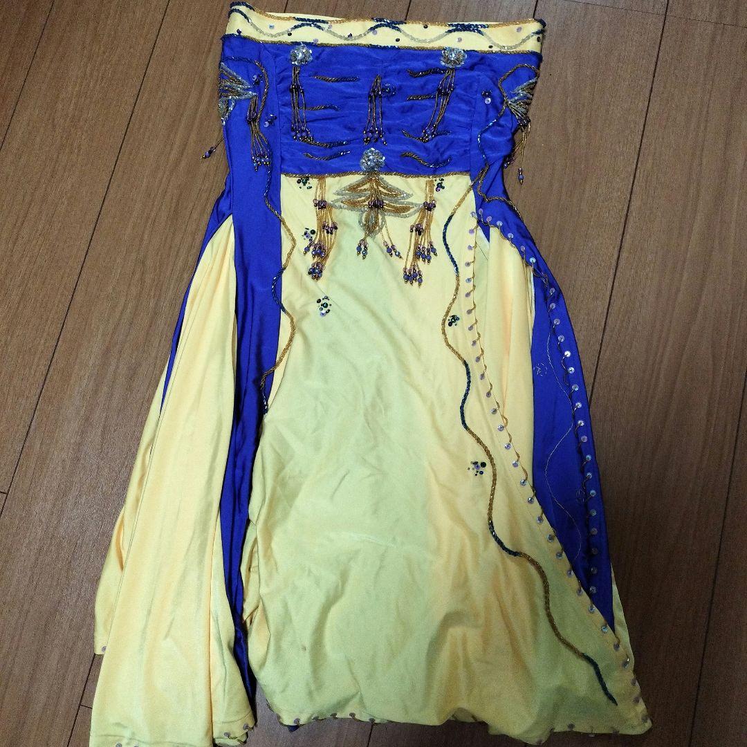 ベリーダンス衣装★黄紫！エジプシャンスタイル