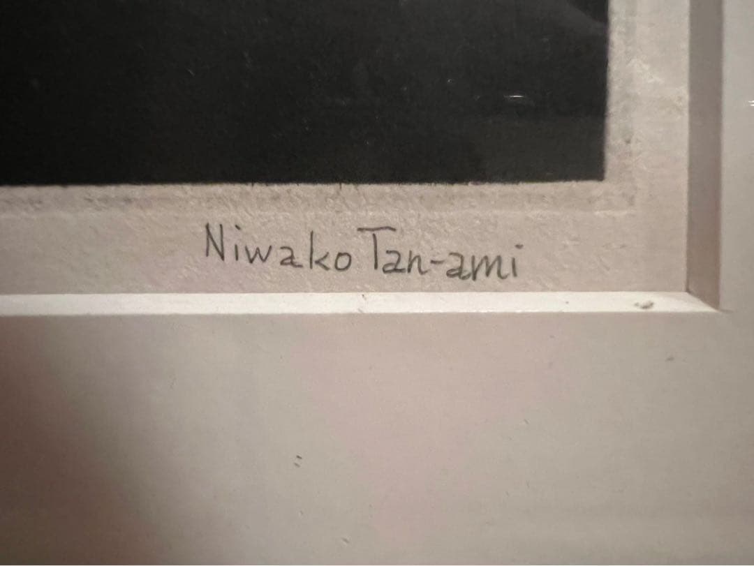 丹阿弥丹波子 リトグラフ NIWAKO TAN-AMI銅版画 直筆サイン 額縁