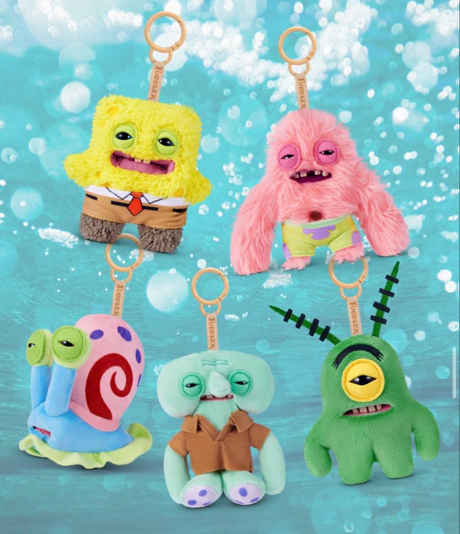 ファグラー　スポンジボブ キーホルダー付きぬいぐるみ