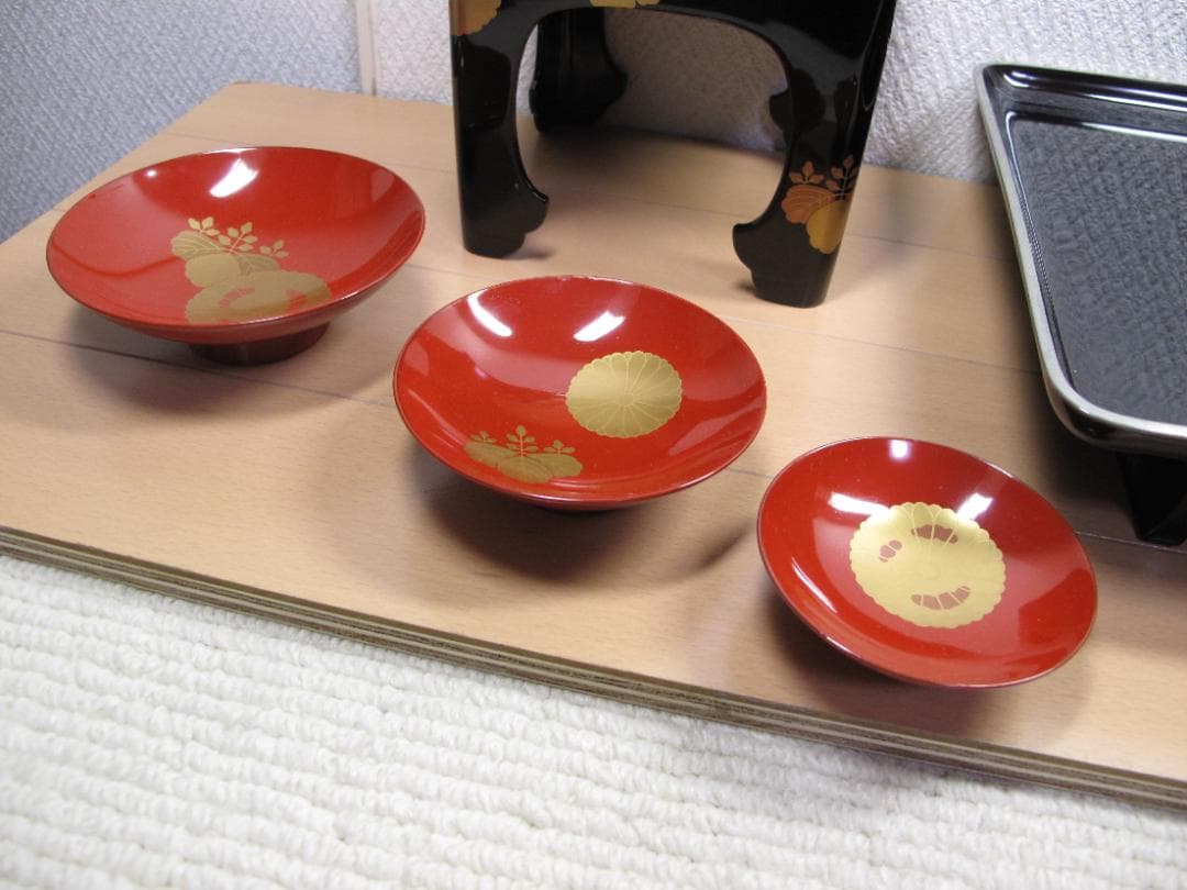 屠蘇器揃 光斎作 黒塗銀縁 古美術品 共箱