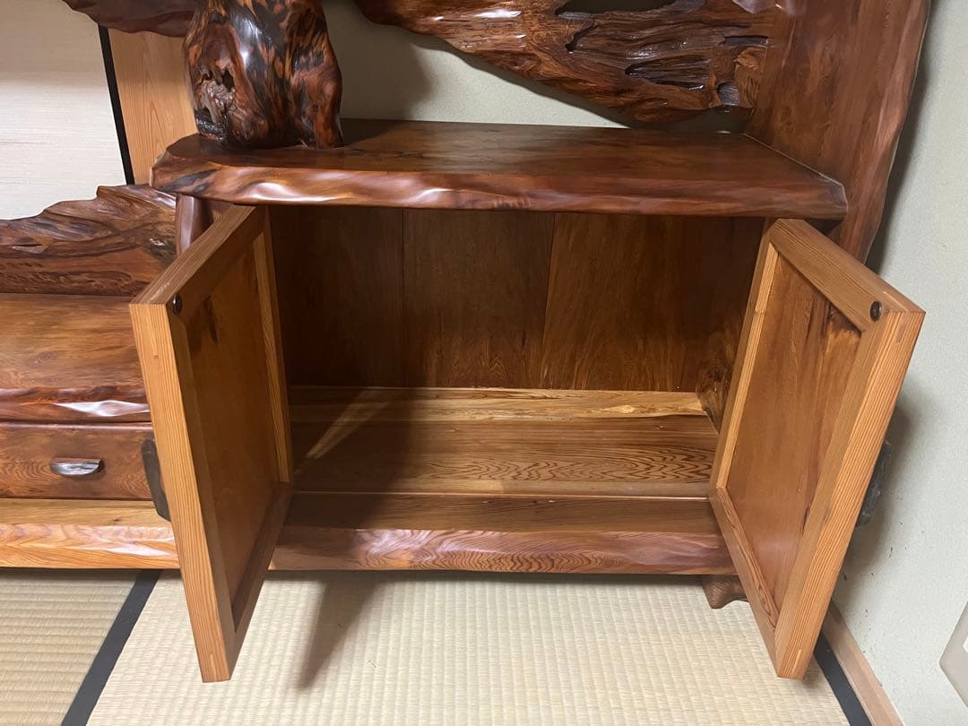 希少　世界遺産　屋久杉 最高級 茶棚 飾り棚 キャビネット サイドボード